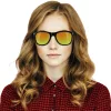 Ochelari de soare unisex Navaris, UV400, Bambus, Galben, 40731.01.06