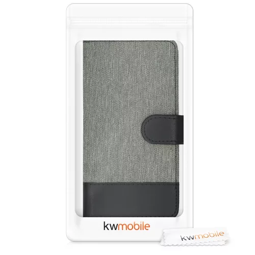 Husa BQ Aquaris X / Aquaris X Pro, Textil, Gri, 41833.01