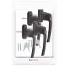 Set 4 Manere pentru fereastra cu blocare, Kwmobile, Maro, Aluminiu, 41890