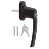 Set 4 Manere pentru fereastra cu blocare, Kwmobile, Maro, Aluminiu, 41890