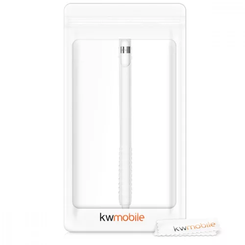 Husa de protectie pentru Apple Pencil (1. Gen), Kwmobile, Alb, Silicon, 42271.02
