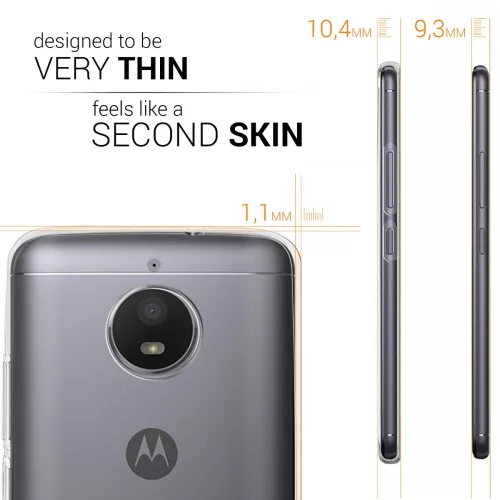 Husa Motorola Moto E4, Silicon, Transparent, 42350.03