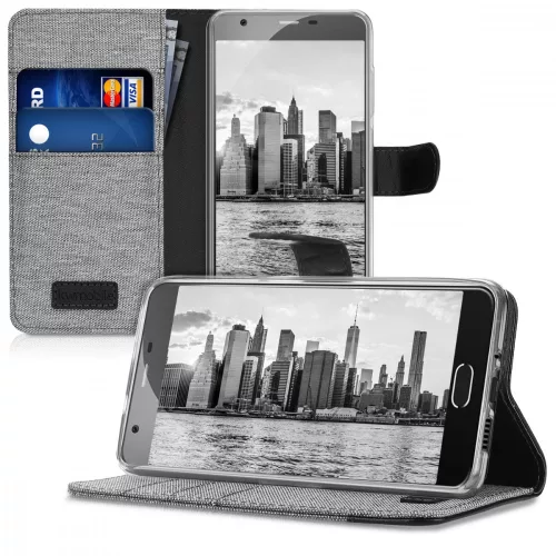 Husa Blackview A9 Pro, Textil, Gri, 42340.01