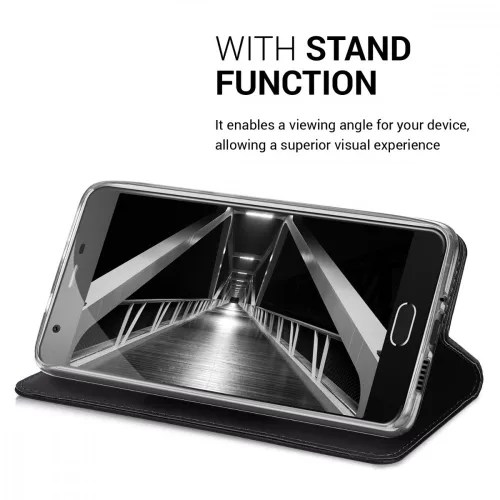 Husa Blackview A9 Pro, Piele ecologica, Negru, 42339.01