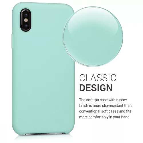 Husa Apple iPhone X / iPhone XS, Silicon, Verde, 42495.71