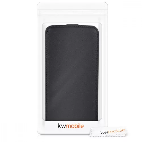 Husa Apple iPhone X / iPhone XS, Piele ecologica, Negru, 42514.01