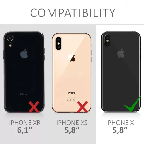 Husa Apple iPhone X/iPhone XS, Plastic, Negru, 42506.01
