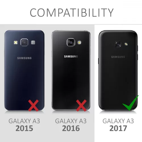 Husa Samsung Galaxy A3 (2017), Silicon, Albastru, 42736.01