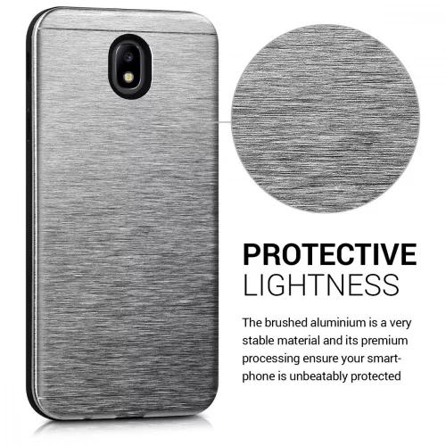 Husa Samsung Galaxy J7 (2017), Aluminiu, Argintiu, 43024.35