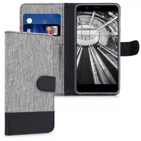 Husa Elephone P8 Mini, Textil, Gri, 43075.22