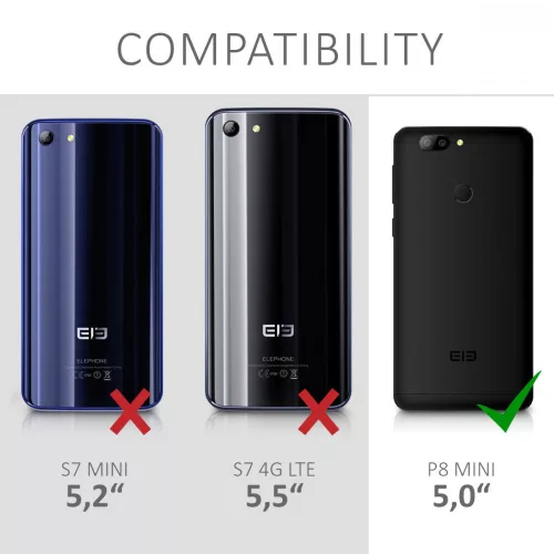 Husa Elephone P8 Mini, Textil, Gri, 43075.22