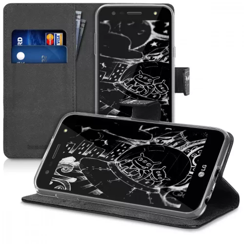 Husa LG X Power 2, Piele ecologica, Negru, 43091.01