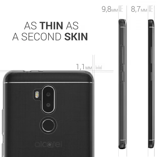 Husa Alcatel A7 XL, Silicon, Transparent, 43182.03