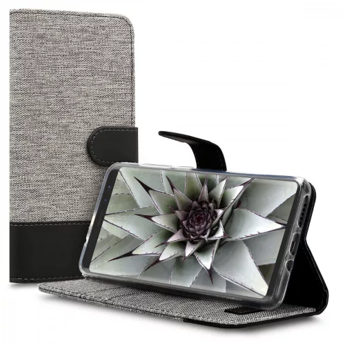 Husa Wiko View Prime, Textil, Gri, 43191.22