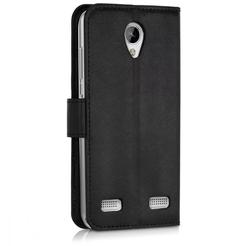 Husa ZTE Blade A520, Piele ecologica, Negru, 43438.01