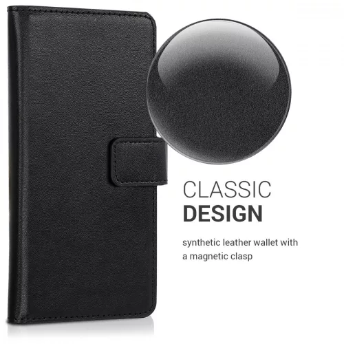 Husa Blackview R6, Piele ecologica, Negru, 43498.01