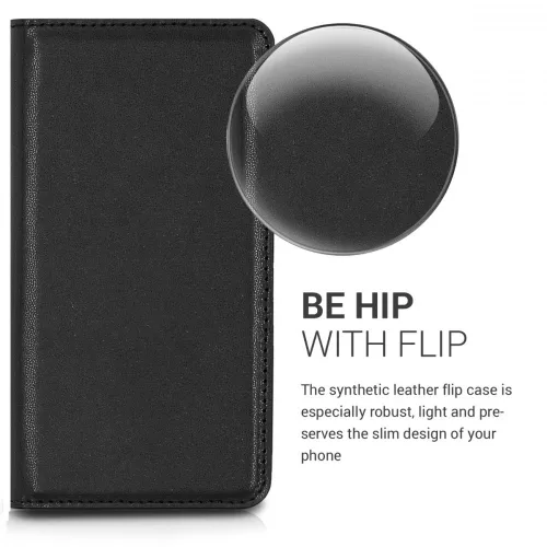 Husa Blackview A7 Pro, Piele ecologica, Negru, 43717.01