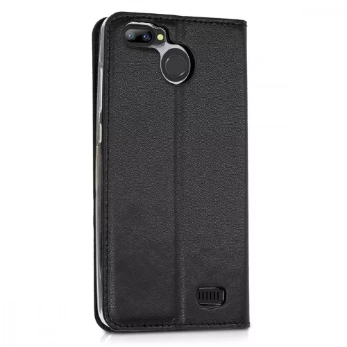 Husa Blackview A7 Pro, Piele ecologica, Negru, 43717.01