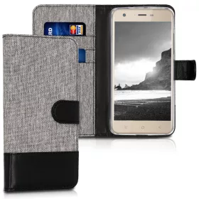 Husa Blackview A7 Pro, Textil, Gri, 43718.01