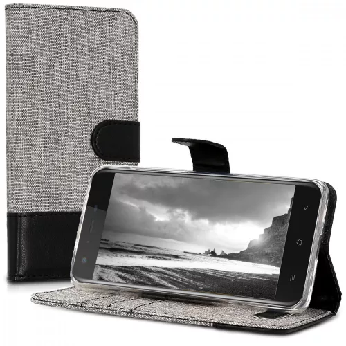 Husa Blackview A7 Pro, Textil, Gri, 43718.01