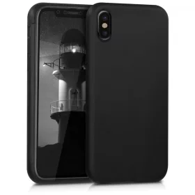 Husa Apple iPhone X / iPhone XS, Silicon, Negru, 43750.01