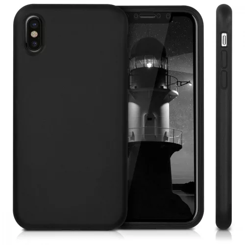 Husa Apple iPhone X / iPhone XS, Silicon, Negru, 43750.01