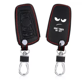   Husa Cheie Auto pentru BMW - 3 Butoane - Keyless Go, Piele ecologica, Negru, 43955.01