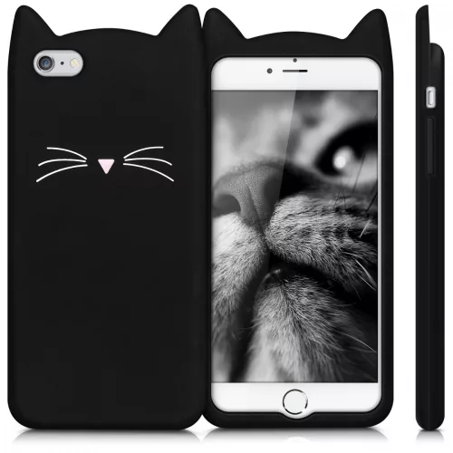 Husa Apple iPhone 6 Plus / iPhone 6s Plus, Silicon, Negru, 44038.01