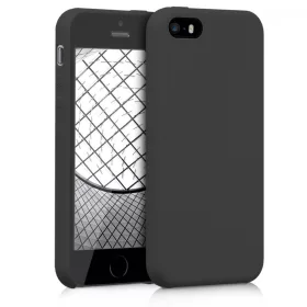 Husa Apple iPhone 5 / iPhone 5s / iPhone SE, Silicon, Negru, 42766.47