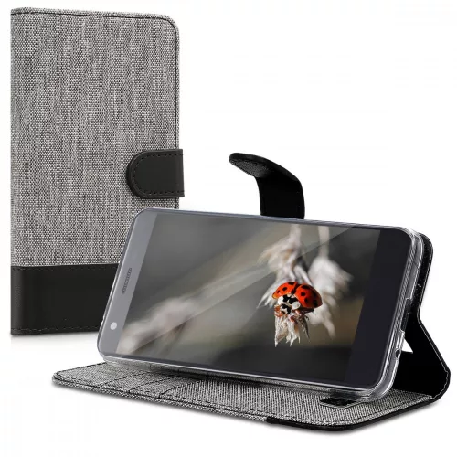Husa ZTE Blade A520, Textil, Gri, 44275.22