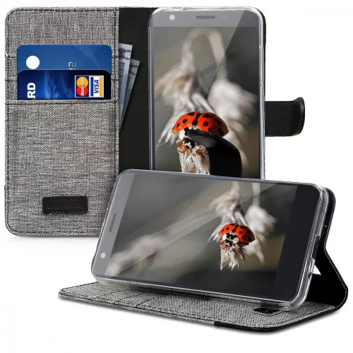 Husa ZTE Blade A520, Textil, Gri, 44275.22