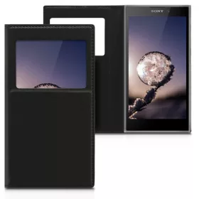 Husa Sony Xperia L2, Piele ecologica, Negru, 44287.01