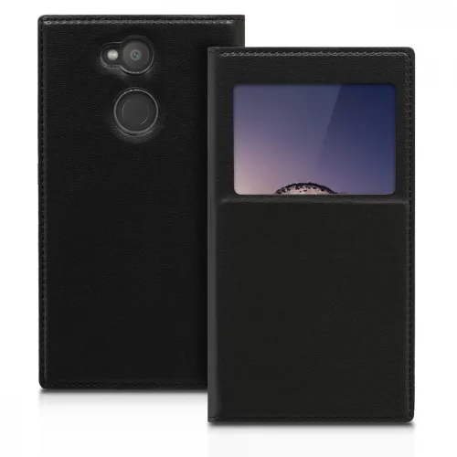 Husa Sony Xperia L2, Piele ecologica, Negru, 44287.01