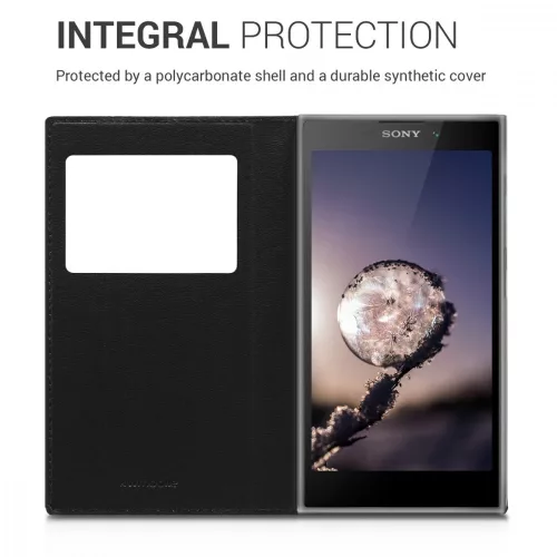 Husa Sony Xperia L2, Piele ecologica, Negru, 44287.01