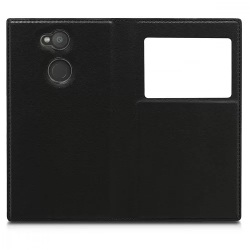 Husa Sony Xperia L2, Piele ecologica, Negru, 44287.01