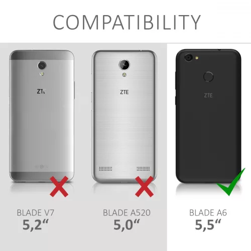 Husa ZTE Blade A6, Textil, Gri, 44462.22