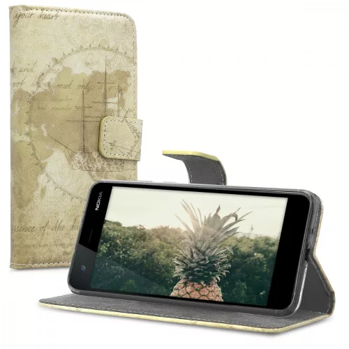 Husa Nokia 2, Piele ecologica, Maro, 44513.02