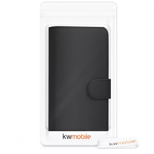 Husa Wiko View Lite, Piele ecologica, Negru, 44578.01