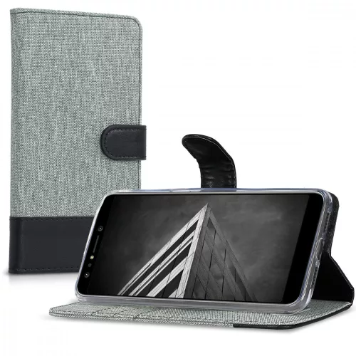 Husa Asus Zenfone 5 Lite, Textil, Gri, 44629.01