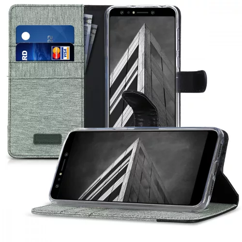 Husa Asus Zenfone 5 Lite, Textil, Gri, 44629.01