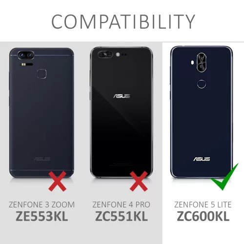 Husa Asus Zenfone 5 Lite, Textil, Gri, 44629.01