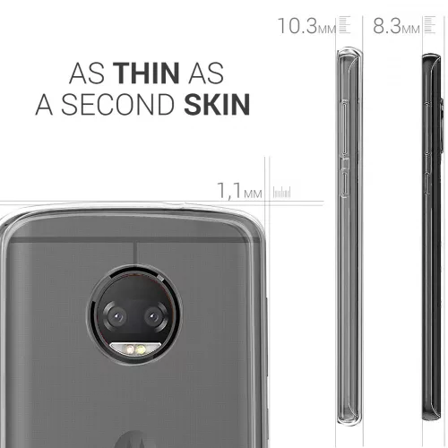 Husa Motorola Moto G6 Plus, Silicon, Transparent, 44609.03