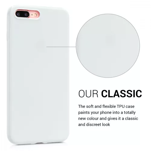 Husa Apple iPhone 8 Plus / iPhone 7 Plus, Silicon, Alb, 39499.48