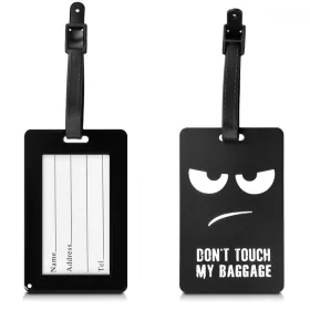   Eticheta pentru bagaje, Kwmobile, Negru/Alb, Silicon, 44781.01