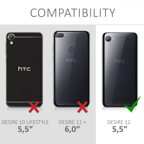 Husa HTC Desire 12, Silicon, Negru, 44787.47
