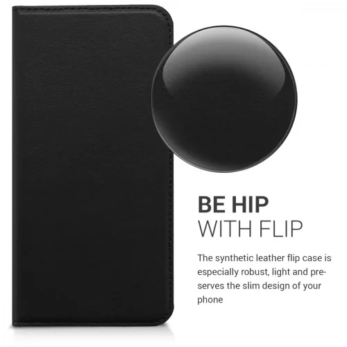Husa Huawei Honor 7A, Piele ecologica, Negru, 44826.01
