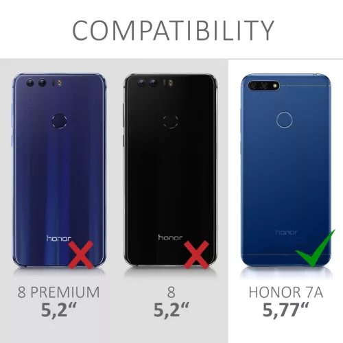 Husa Huawei Honor 7A, Piele ecologica, Negru, 44826.01
