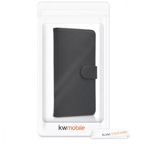 Husa Wiko Lenny 5, Piele ecologica, Negru, 44844.01