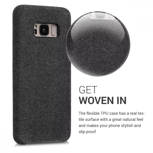 Husa Samsung Galaxy S8, Textil, Gri, 43487.19