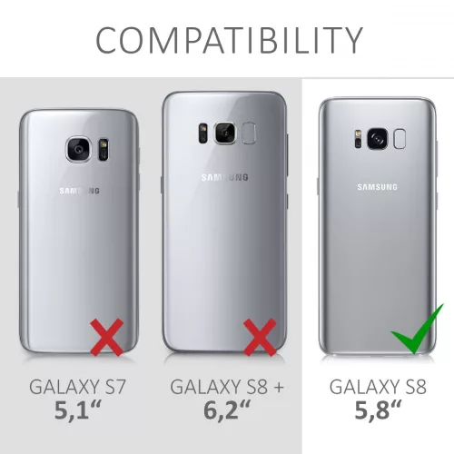 Husa Samsung Galaxy S8, Textil, Gri, 43487.19
